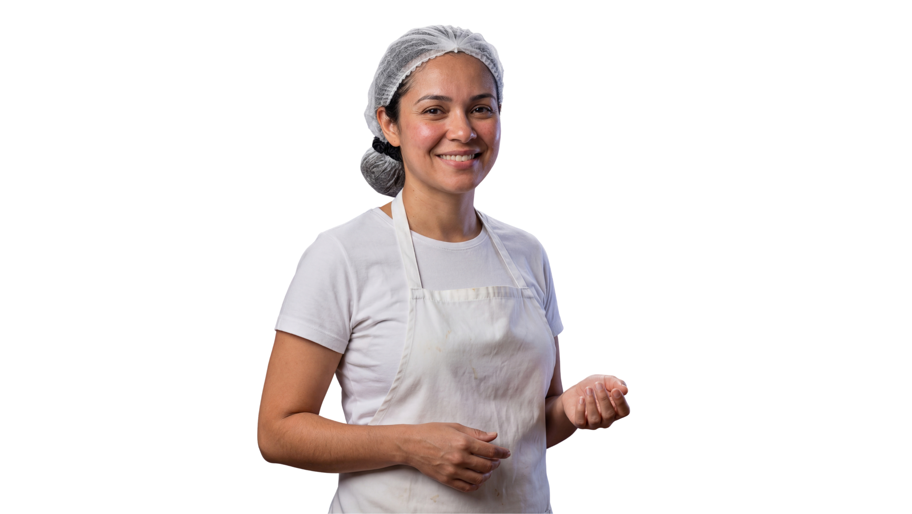 Auxiliar de cozinha usando o app